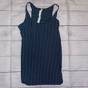 Women's Lululemon Black and White Striped Tank Top